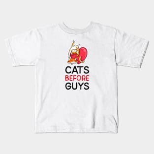 Cats Before Guys - Pet Kids T-Shirt